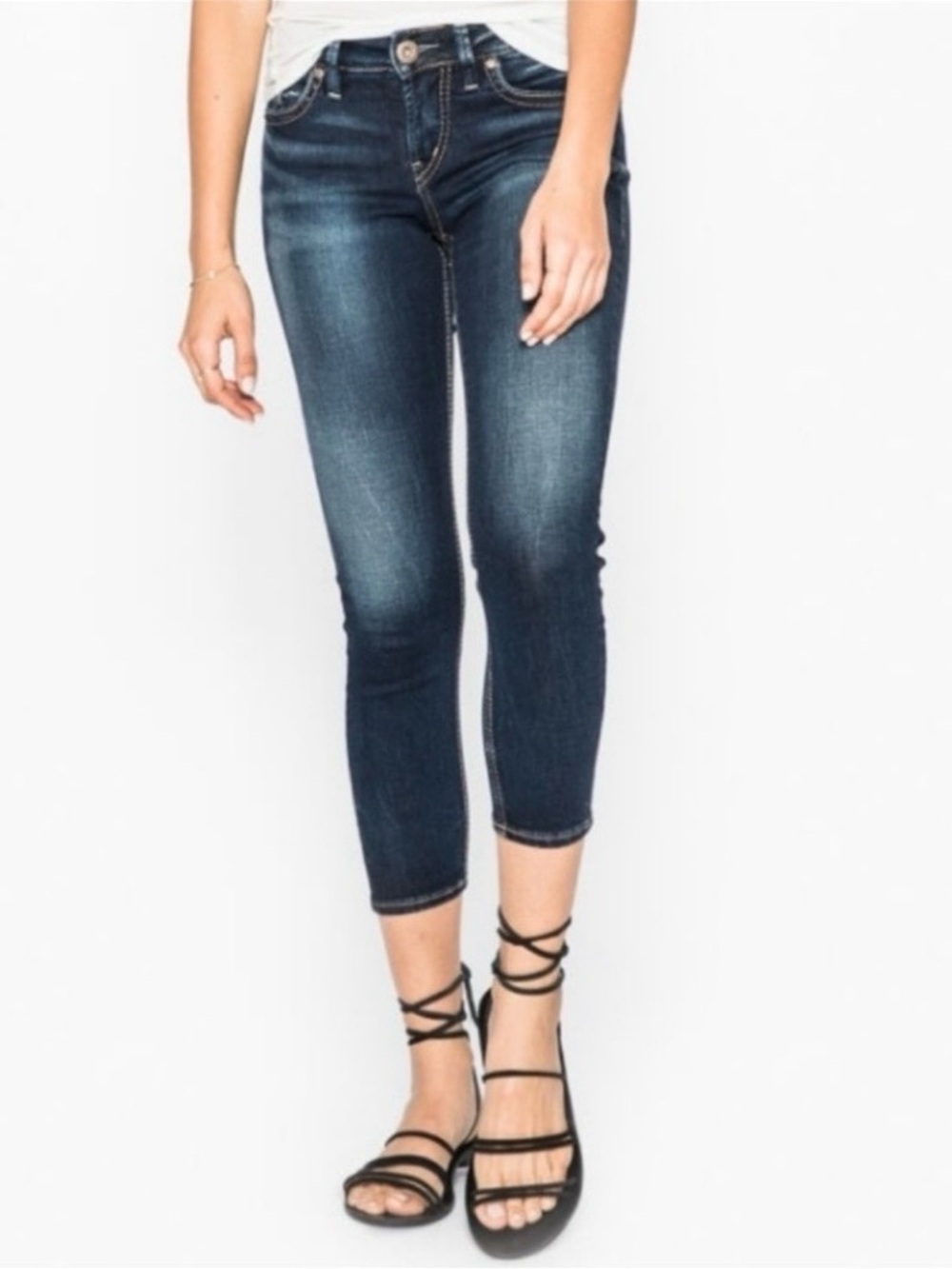 Silver Jeans Women’s 25 Blue Suki Capri LIKE NEW!